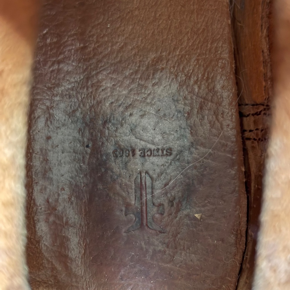 Frye Veronica Short Womens Motorcycle Leather Boots - Size 8 Redwood Brown - Picture 5 of 7